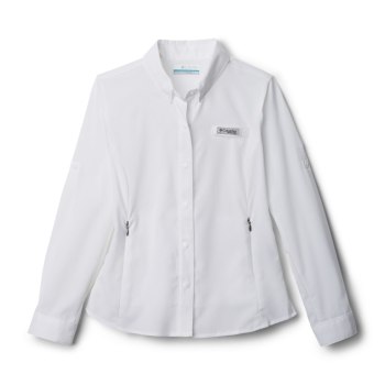 Columbia Overhemd Meisjes, PFG Tamiami Long Sleeve Wit, 13PBIKWAS